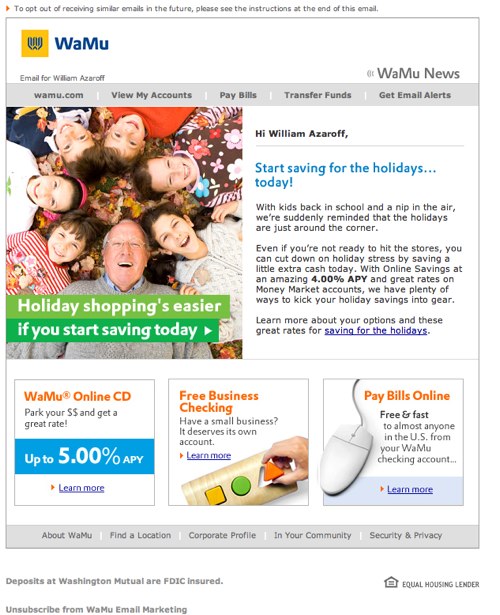 WaMu News | The holidays start today.